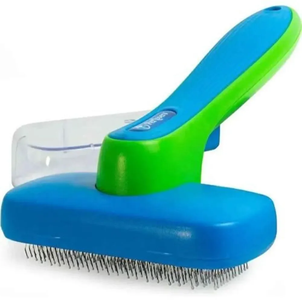 EzSlicker Premium Self-Cleaning Slicker Brush. Dog and Cat Hair Brush - NEW